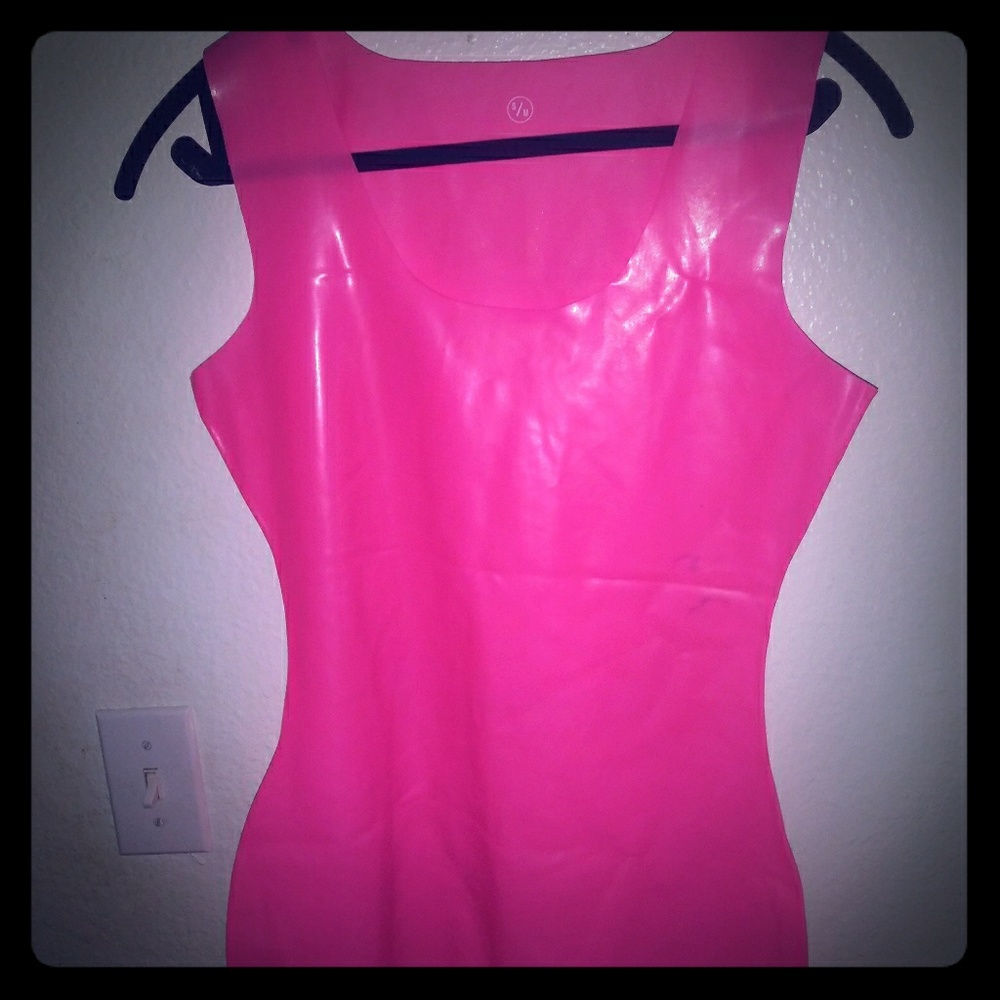 Hot Pink Latex Dress